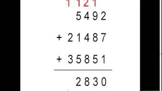 Poser une addition sur feuille